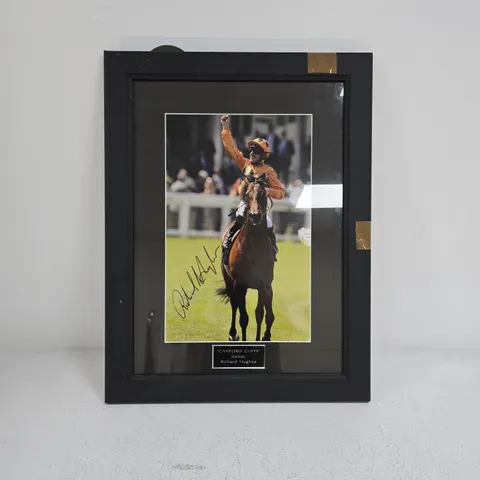 Canford Cliffs – Jockey Richard Hughes Signed Framed Photograph
