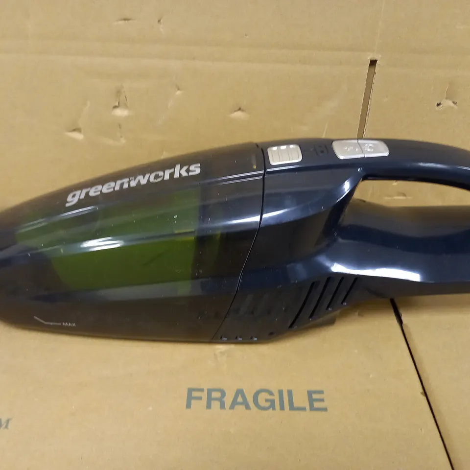 GREENWORKS BATTERY HAND VACUUM CLEANER
