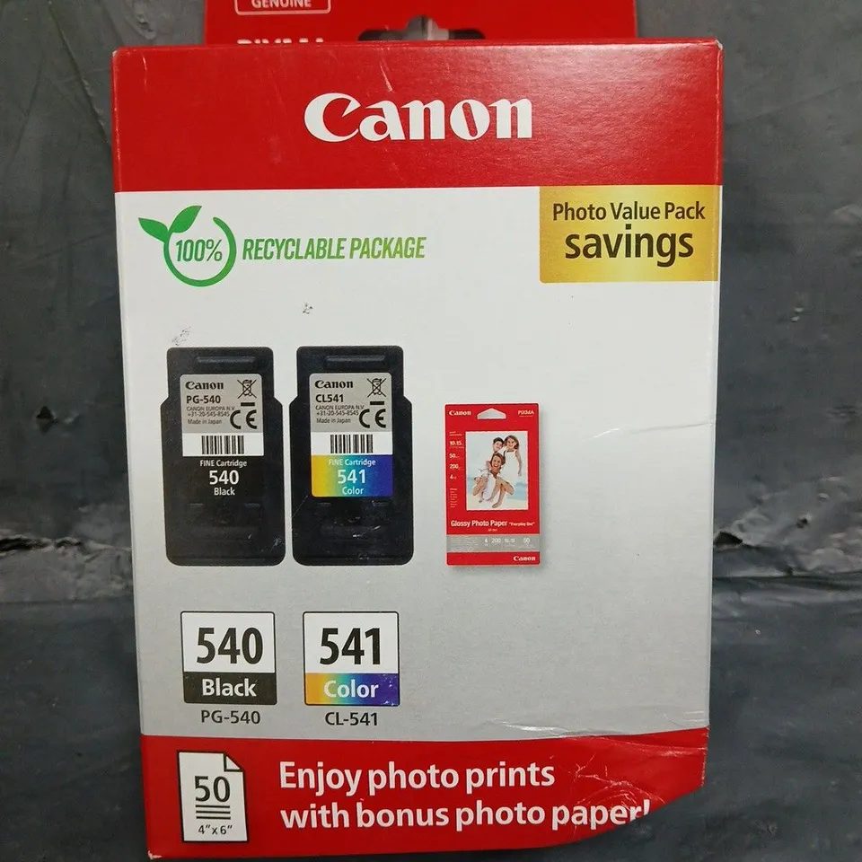 boxed canon pg-540/cl-541 fine cartridges