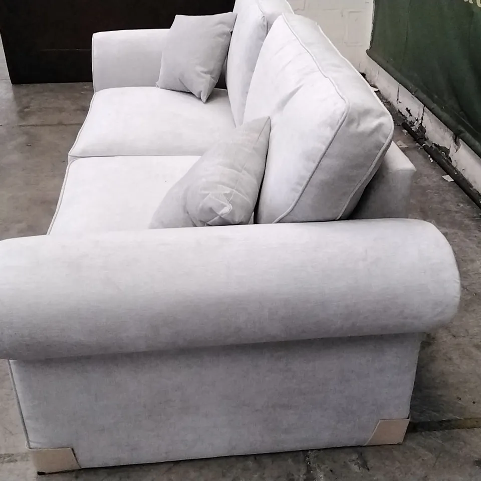 QUALITY DESIGNER BEATRICE 3 SEATER SOFA - GREY FABRIC