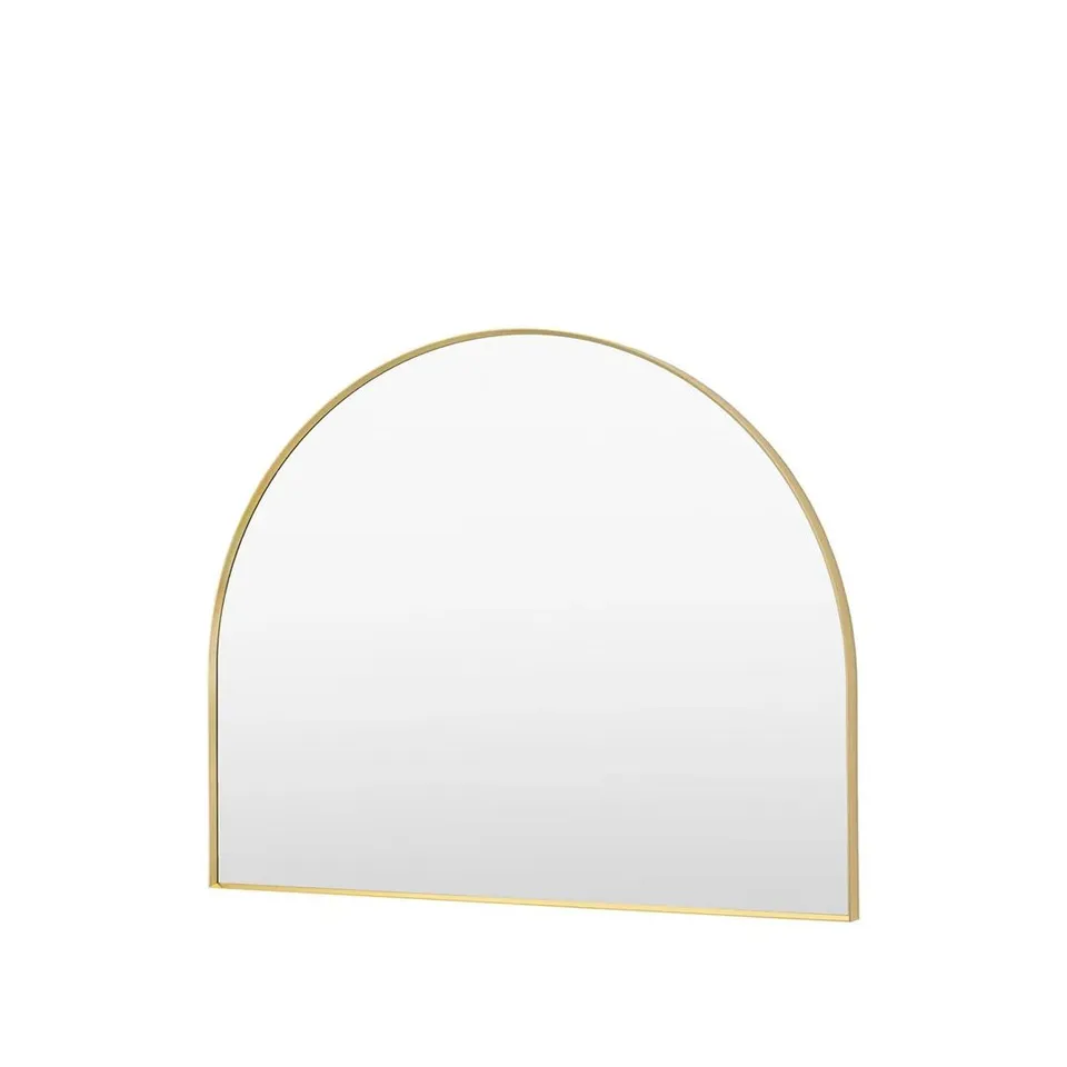 BOXED OLIVIA'S HOLWORTH OVERMANTLE MIRROR 90x110cm - GOLD (1 BOX)