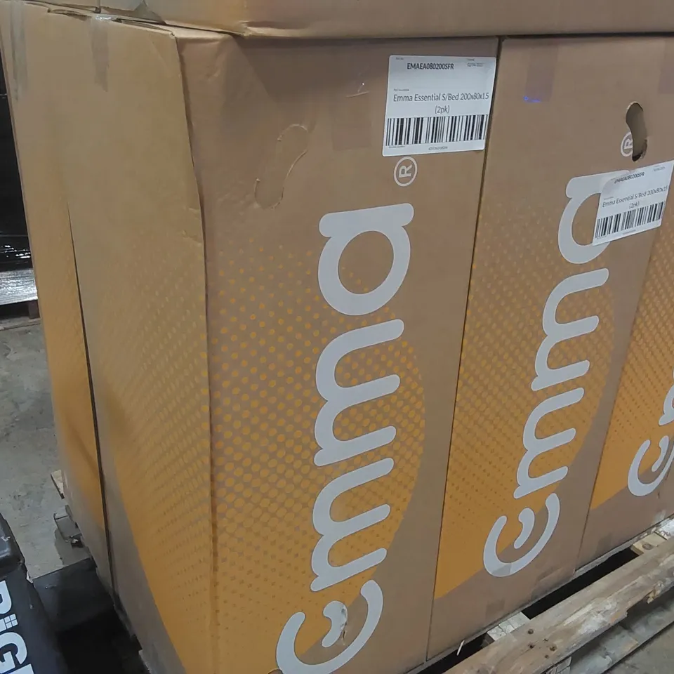 BRAND NEW BOXED EMMA ESSENTIAL MATTRESS - 2 CO-PACKED 80X200 MATTRESSES - FR