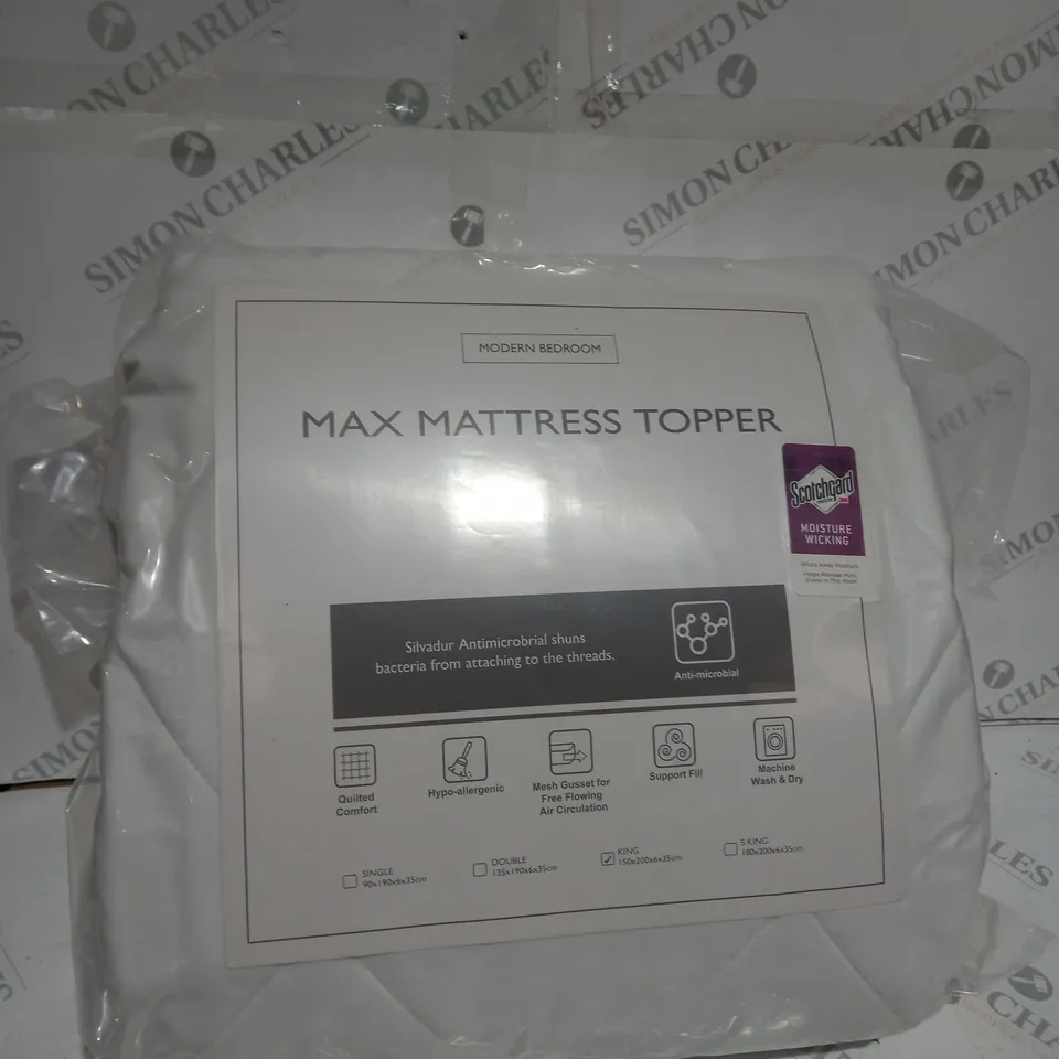 MAX MATRESS TOPPER KING SIZE 