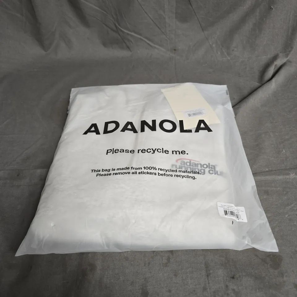 ADANOLA RUNNERS OVERSIZED FUNNEL NECK ZIP SWEATSHIRT IN LIGHT GREY MELANGE SIZE M