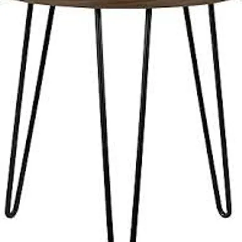 BOXED OWEN ROUND END TABLE WALNUT