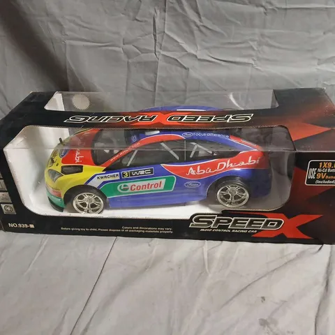 SPEED X RADIO CONTROL RACING CAR IN BOX – 9V BATTERY INCLUDED