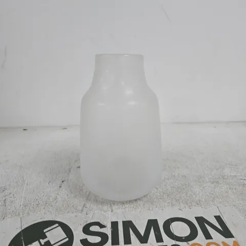 FROSTED WHITE GLASS VASE UNBOXED
