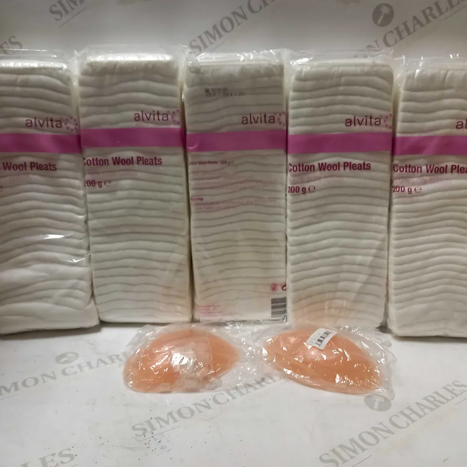 LOT OF COTTON WOOL PLEATS & SILICONE STRAPLESS BRA - SIZE B