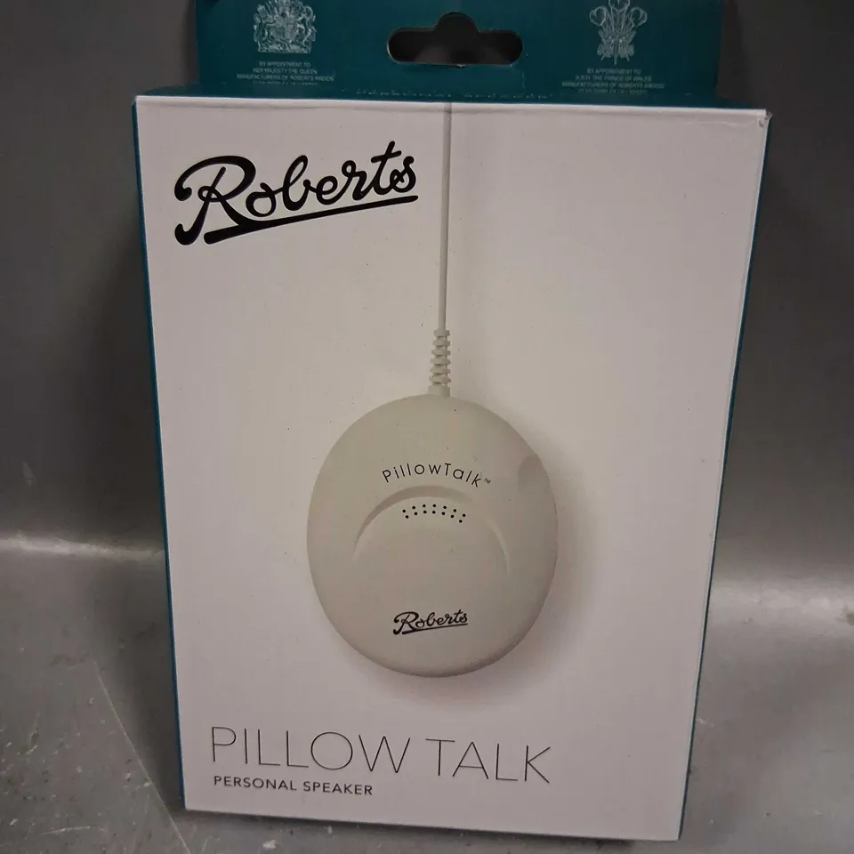 BOXED ROBERTS PILLOW TALK PERSONAL SPEAKERS