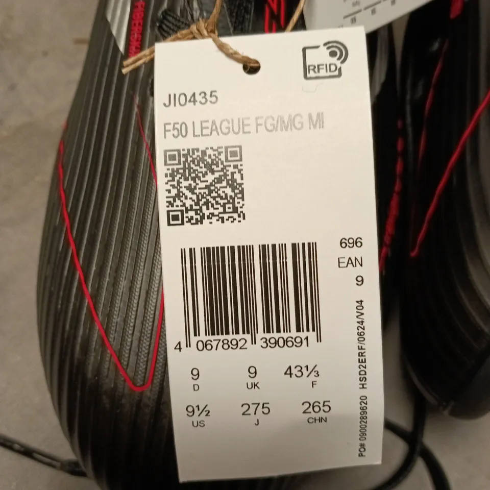 ADIDAS F50 LEAGUE FG/MG MI FOOTBALL BOOTS – BLACK WITH PINK ACCENTS, UK 9