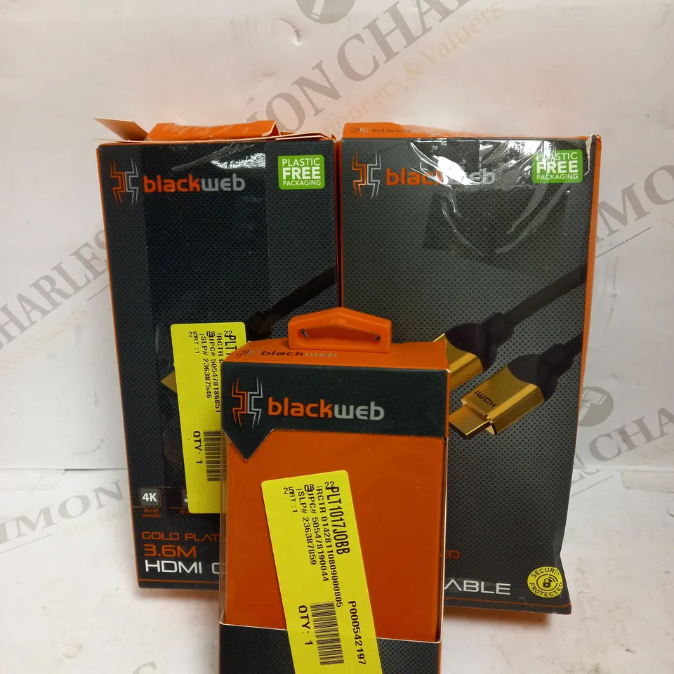 BLACKWEB HDMI CABLE AND AUX CABLE BUNDLE 