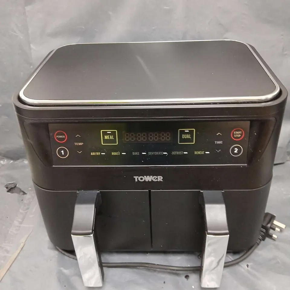 TOWER VORTX DUAL BASKET AIR FRYER 8L - BLACK RRP £149