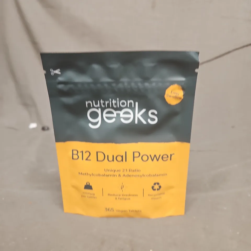 NUTRITION GEEKS B12 DUAL POWER – VEGAN TABLETS - X365