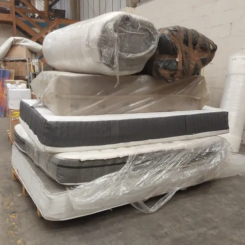 PALLET OF 5 ASSORTED MATTRESSES AND 1 DIVAN BASE PART