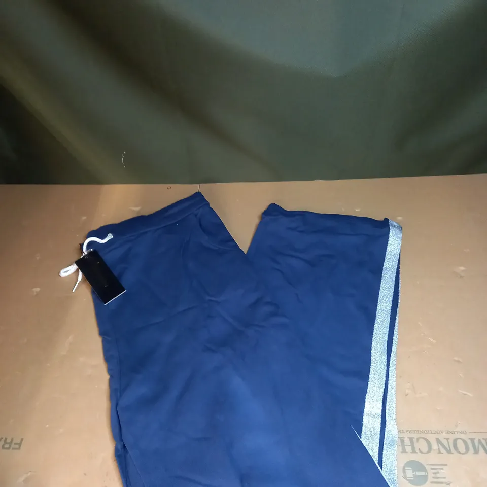 KINTSUGI NAVY JOGGERS WITH SILVER SIDE SEAM SIZE  18