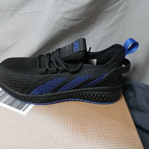 SPIEZ UNISEX SAFETY TRAINERS – BLACK/BLUE UK 3.5