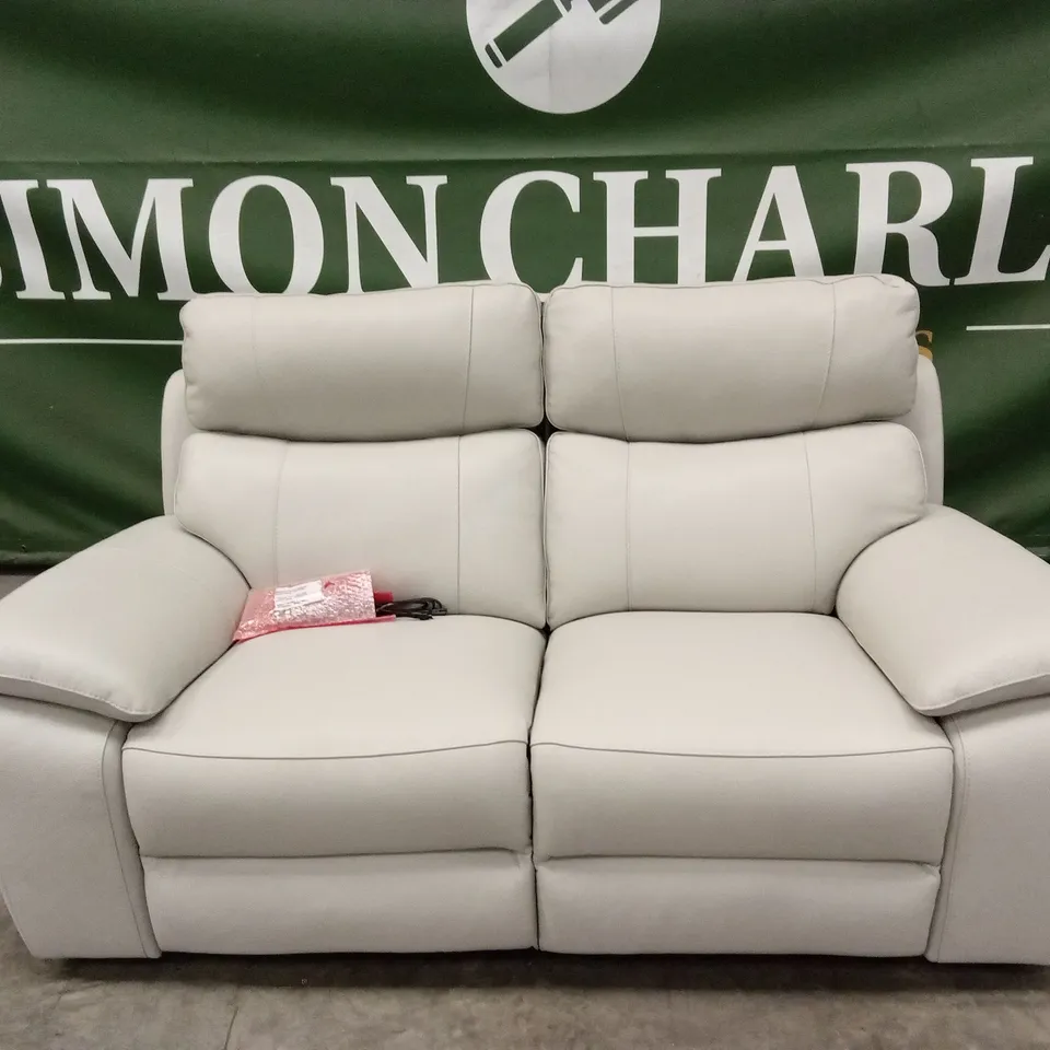 QUALITY DESIGNER ITALIAN MADE PATRIZIO 2 SEATER ELECTRIC RECLINER LEATHER SOFA