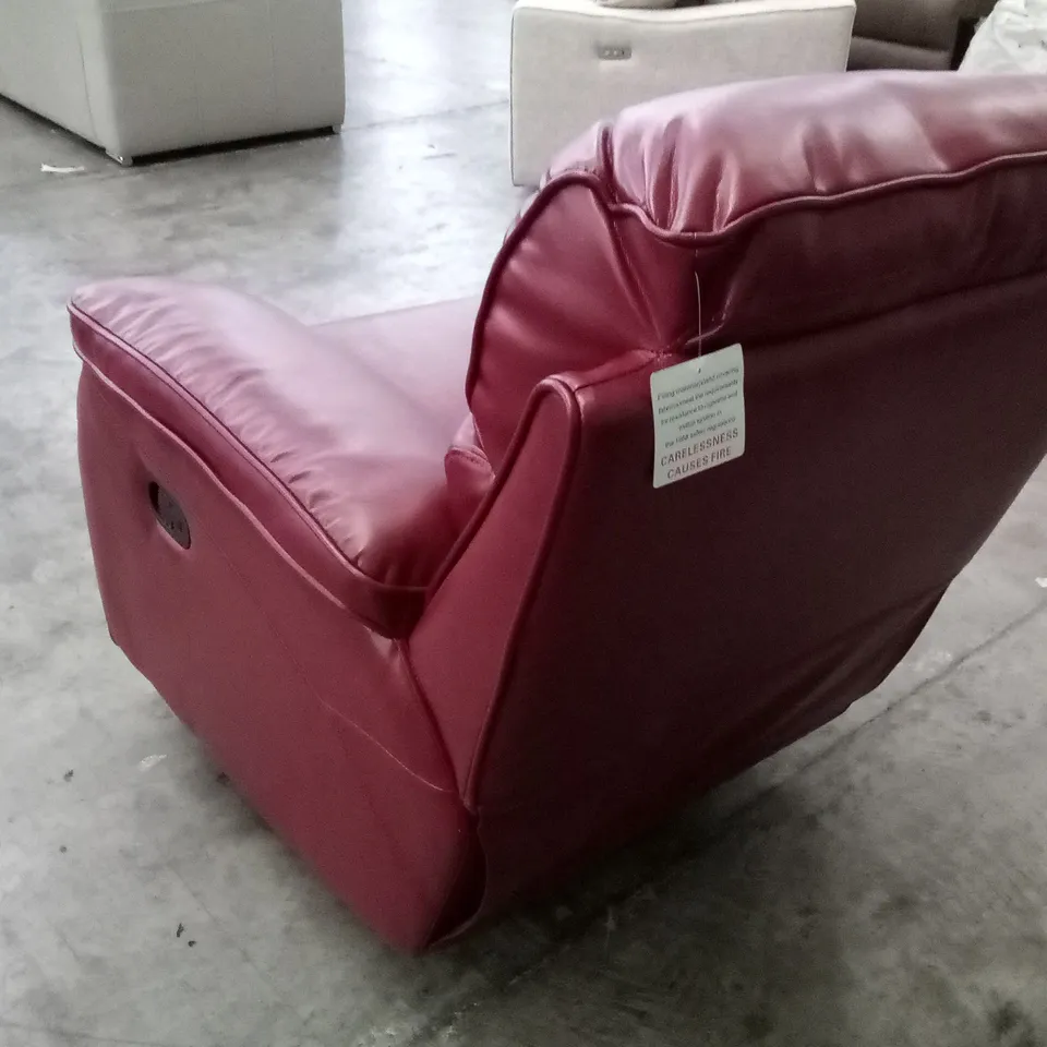QUALITY DESIGNER CELINE RIGHT HAND ARM RECLINER RED
