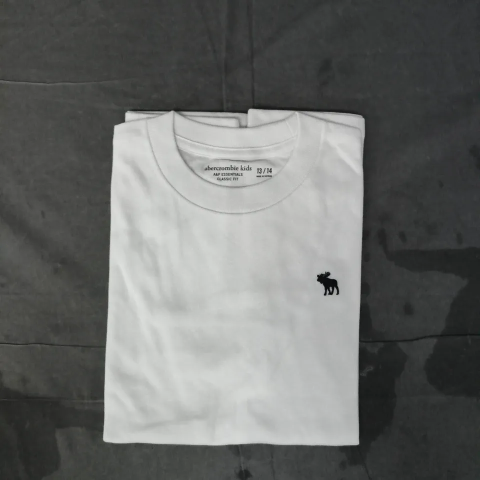 ABERCROMBIE KIDS CLASSIC FIT T-SHIRT IN CREAM SIZE 13/14 YEARS