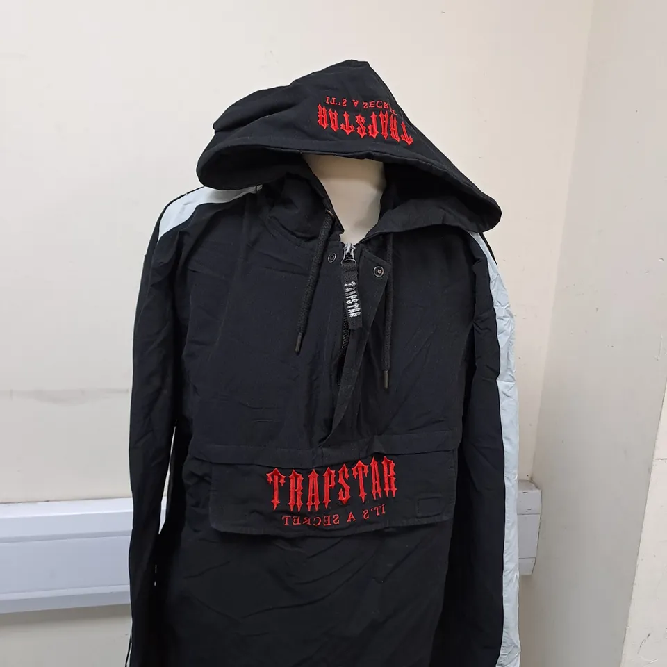 MEDIUM BLACK TRAPSTAR HOODIED JACKET 