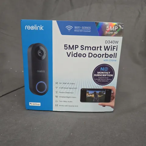 REOLINK 2K+ WIFI SMART AI DOORBELL & CHIME + 64GB