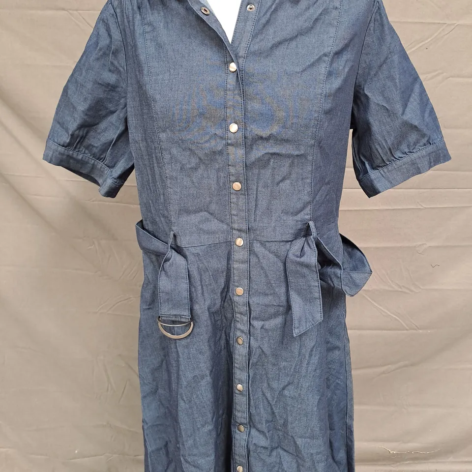 BEN DE LISI DRESS IN DENIM BLUE SIZE 12