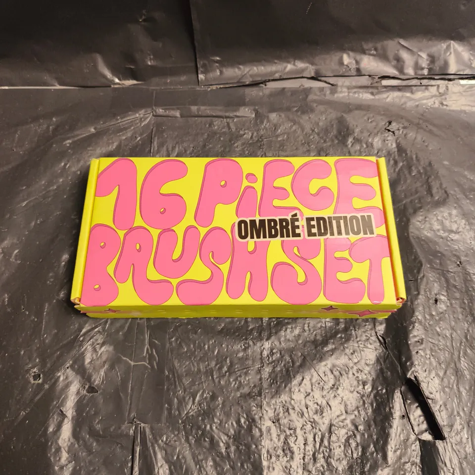 SEALED MADE BY MITCHELL 16-PIECE OMBRE EDITION MAKEUP BRUSH SET