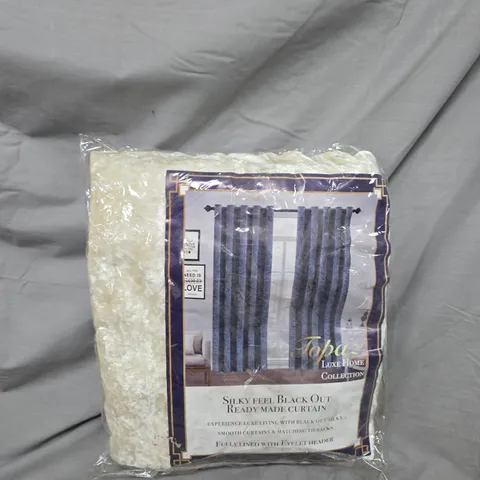 TOPAZ LUXE HOME COLLECTION SILKY FEEL BLACKOUT READY MADE CURTAIN β CREAM