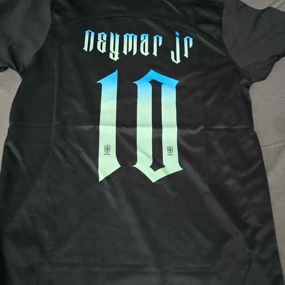 NIKE BRAZIL NAYMAR JR SPECIAL EDITION FOOTBALL JERSEY IN BLACK/BLUE SIZE MEDIUM