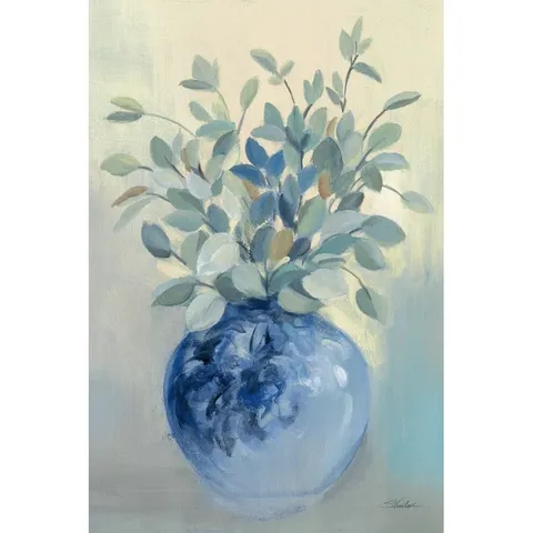 BOXED SAGE BOTANICAL BY SILVIA VASSILEVA- WRAPPED CANVAS PAINTING (1 BOX)