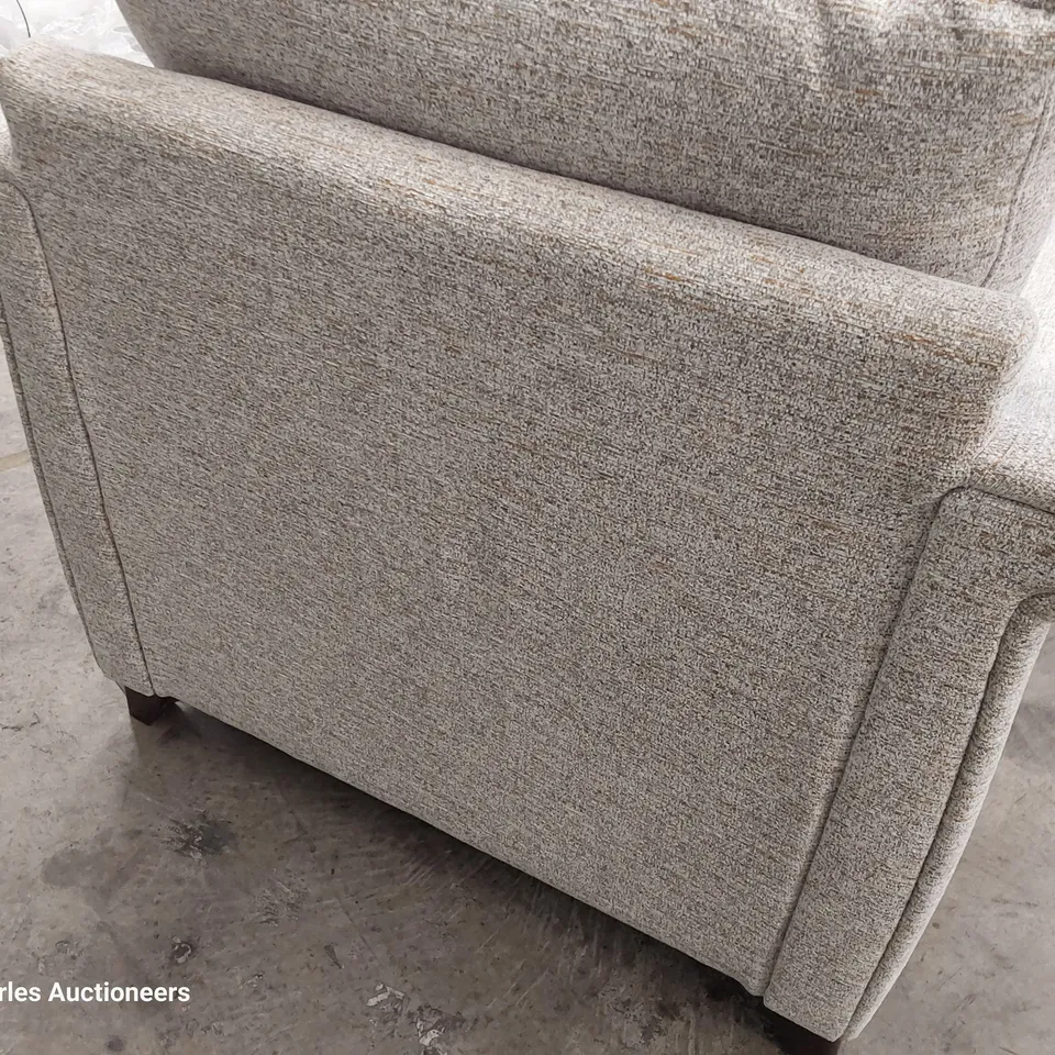 QUALITY BRITISH DESIGNER G PLAN RILEY SNUGGLER CHAIR KAMPALA GIRONA SMOKE FABRIC 