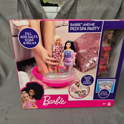 BOXED BARBIE AND ME PEDI SPA PARTY