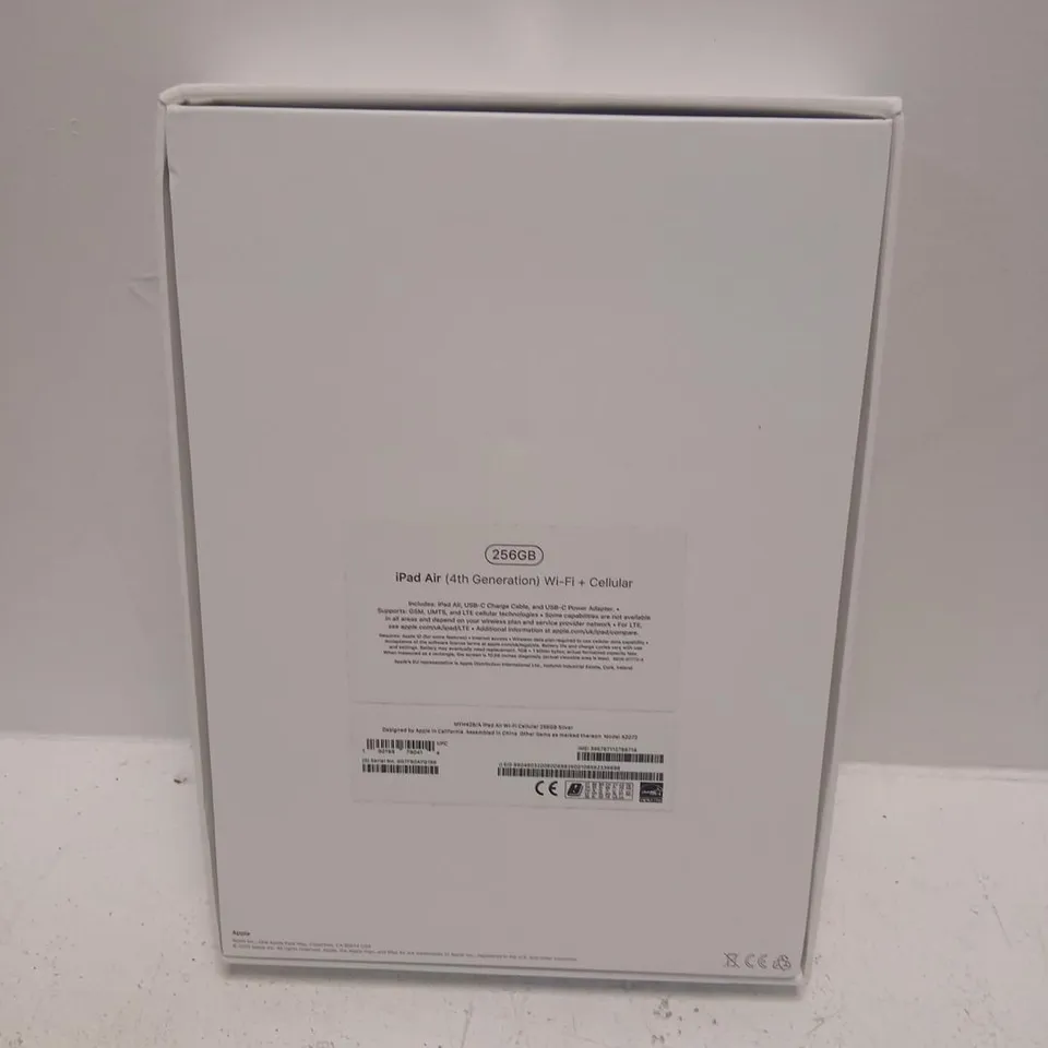 APPLE IPAD AIR (4TH GENERATION) 256GB – SPACE GREY, WI‑FI + CELLULAR