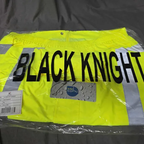 BLACK KNIGHT HI-VIS BREATHABLE BOMBER JACKET - XL