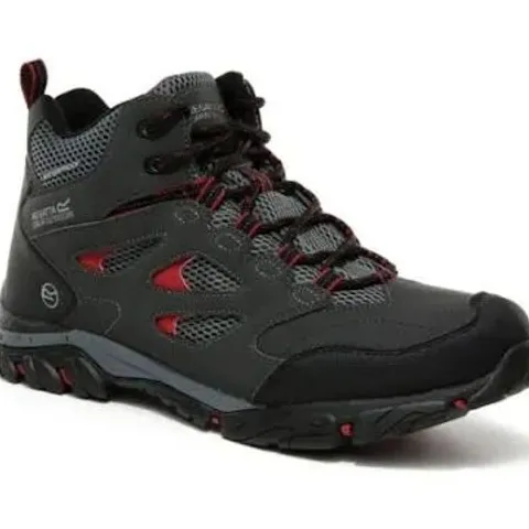 BRAND NEW REGATTA HOLCOMBE IEP MID WATERPROOF WALKING BOOT ASH/RIO RED UK SIZE 9