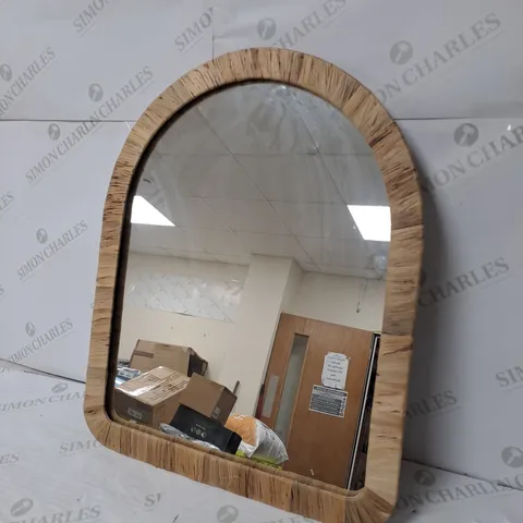 BOXED WATER HYACINTH ARCH WALL MIRROR