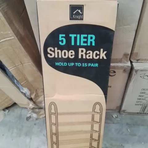 BOXED 5 TIER SHOE RACK