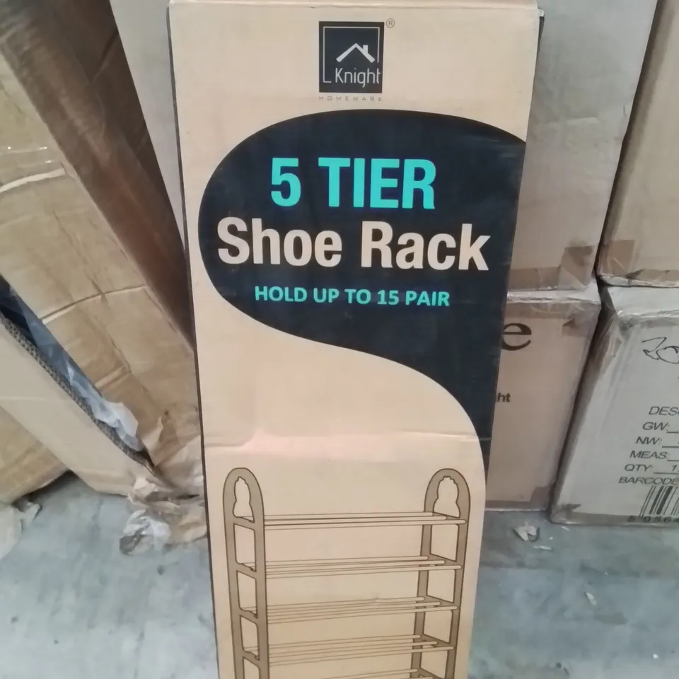 BOXED 5 TIER SHOE RACK