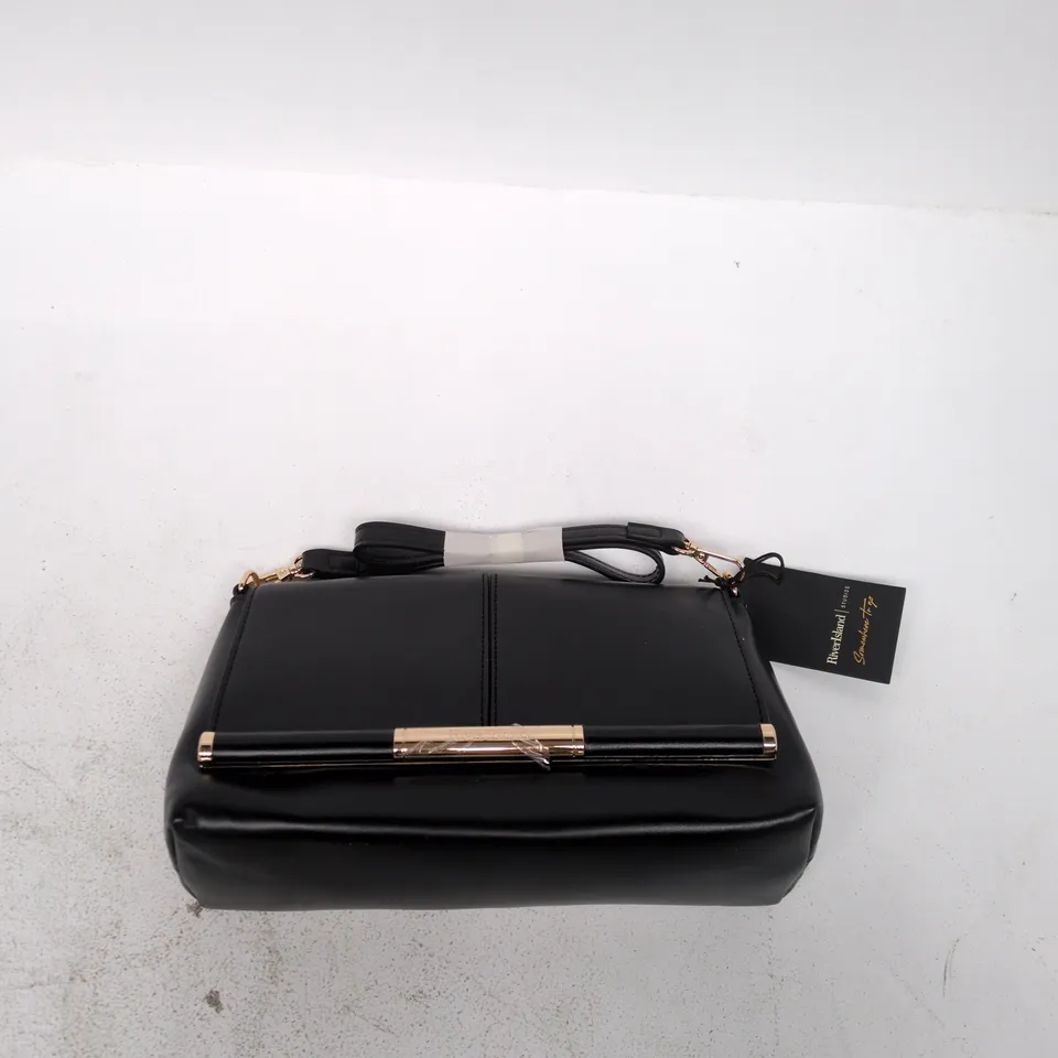 RIVER ISLAND STUDIOS BLACK CROSSBODY HANDBAG – 'SOMEWHERE TO GO' (TAG ATTACHED)