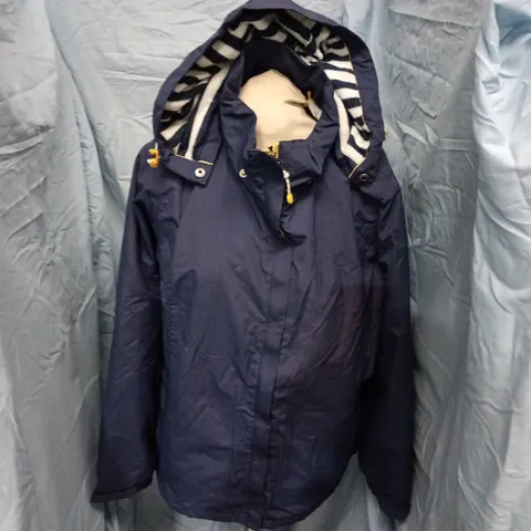 SEA SALT CORNWALL PERFORMANCE OUTERWEAR NAVY JACKET - SIZE 16