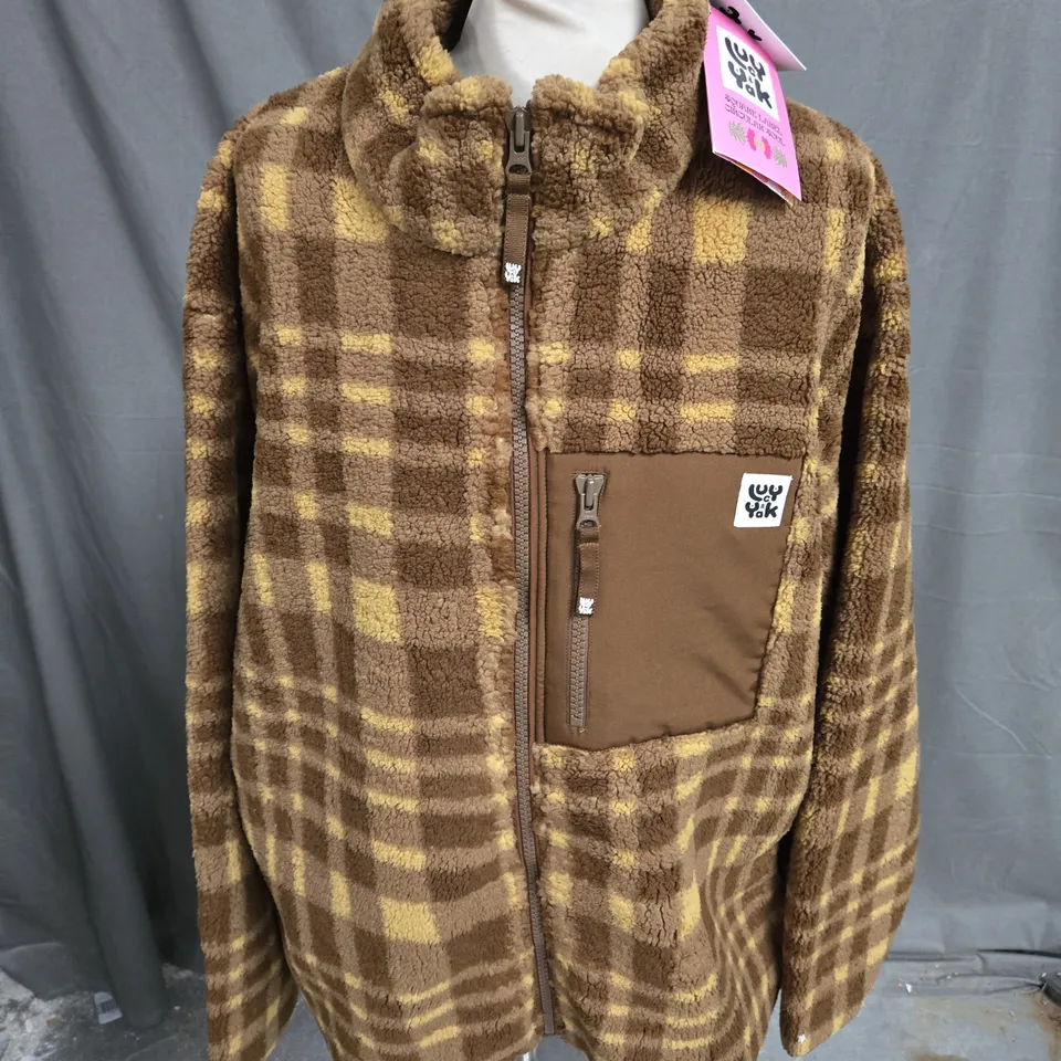 LUCY & YAK HARPER FLEECE IN MULTI CHECK SIZE L