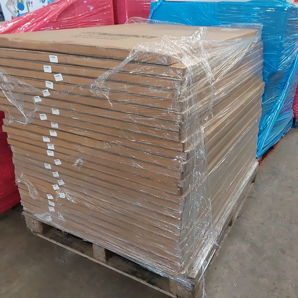 PALLET OF APPROXIMATELY 25x BOXED ALUMINIUM FRAME WRITING BOARDS 