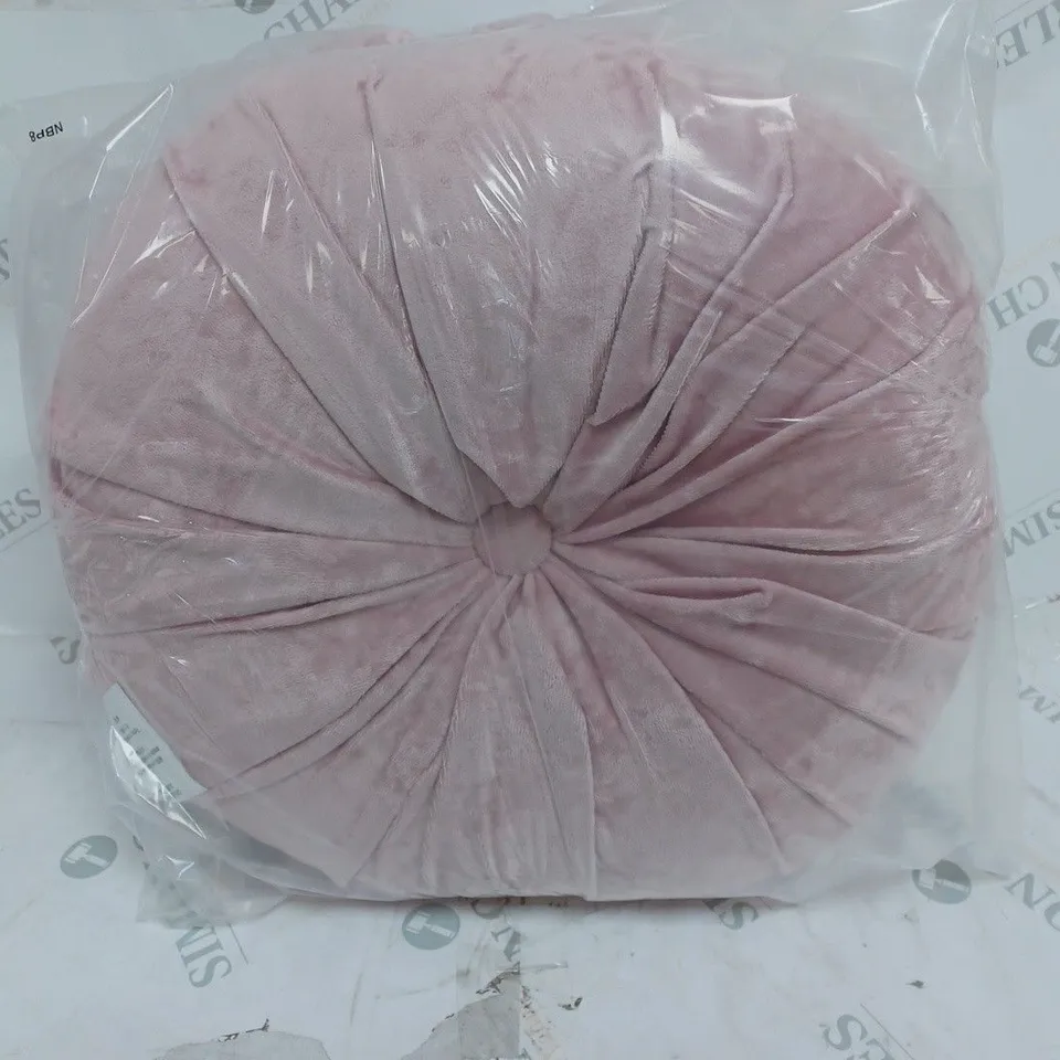 COZEE HOME CRUSHED VELVET PACK OF 2 CUSHIONS PALE PINK