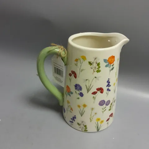 BOXED FLORAL CERAMIC JUG