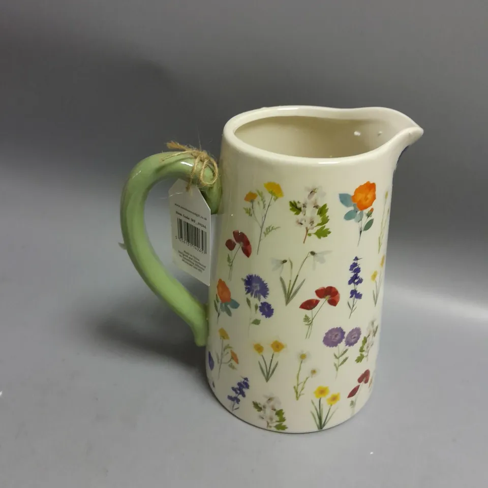 BOXED FLORAL CERAMIC JUG