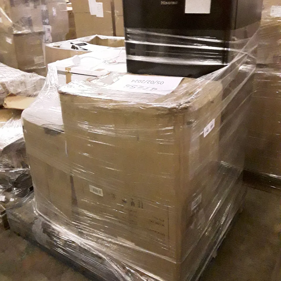 PALLET OF APPROXIMATELY UNPROCESSED RAW RETURN HOUSEHOLD AND ELECTRICAL GOODS TO INCLUDE;