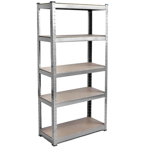 BOXED LASSIC HOME VIDA 5 TIER GARAGE SHELF - GALVANISED (1 BOX)