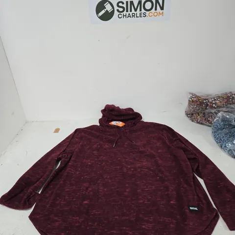 UK 22 REGATTA MAYSE HOODY – WOMEN'S BURGUNDY FLEECE HOODIE