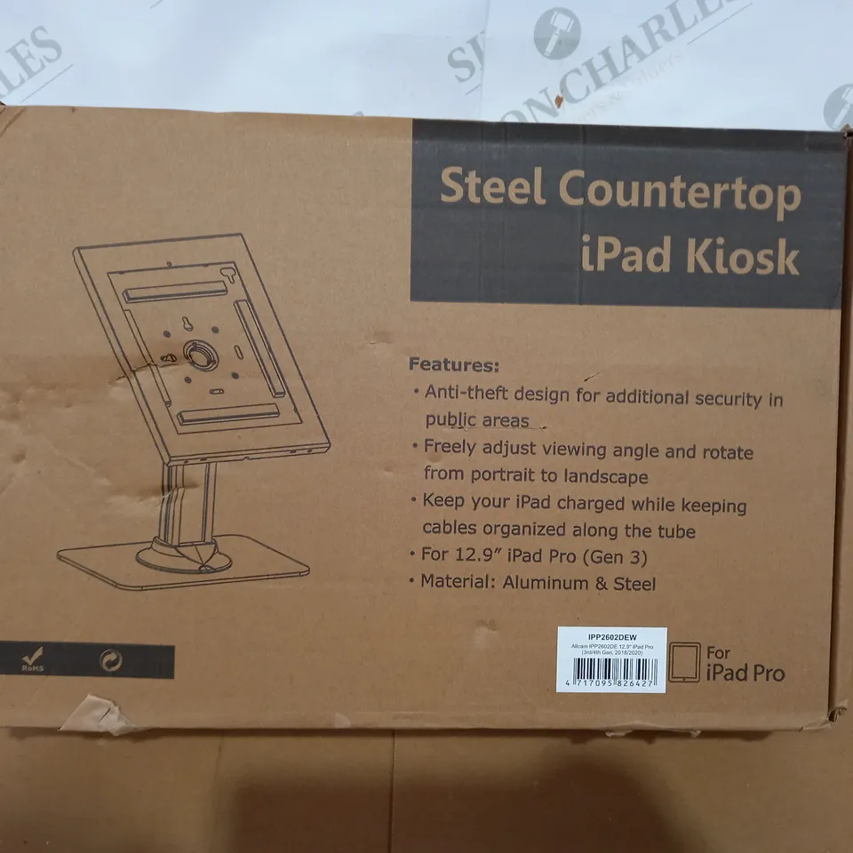 IPP2602DE 12.9" IPAD PRO DESK STAND EXHIBITION KIOSK