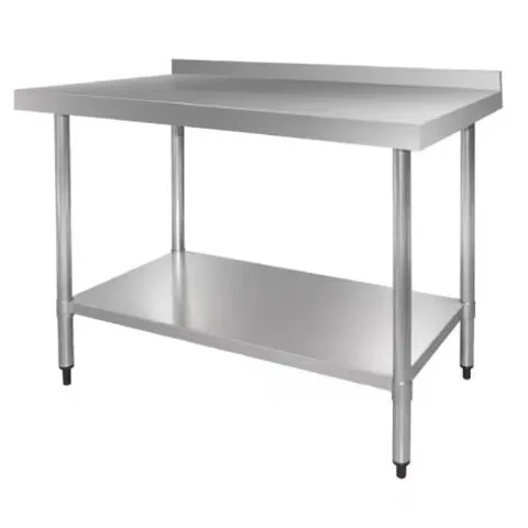 BOXED VOGUE GJ508 STAINLESS STEEL TABLE WITH UPSTAND (1 BOX)